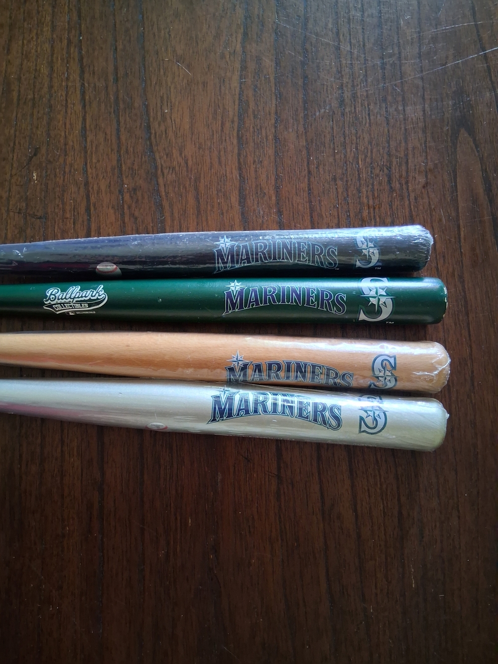 Seattle Mariners Logo Mini Bats - Set of 4